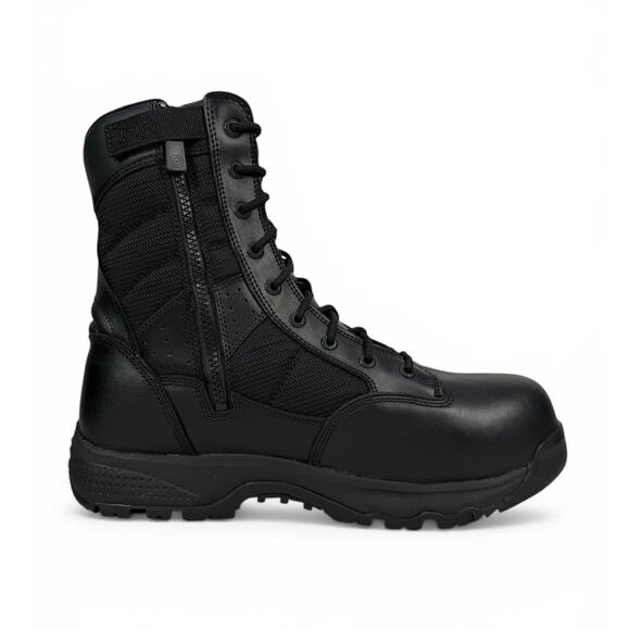 Original SWAT Metro‎ 9 Tactical Boot Mens 12 Comp Toe Black Leather Side Zip WP main image 13